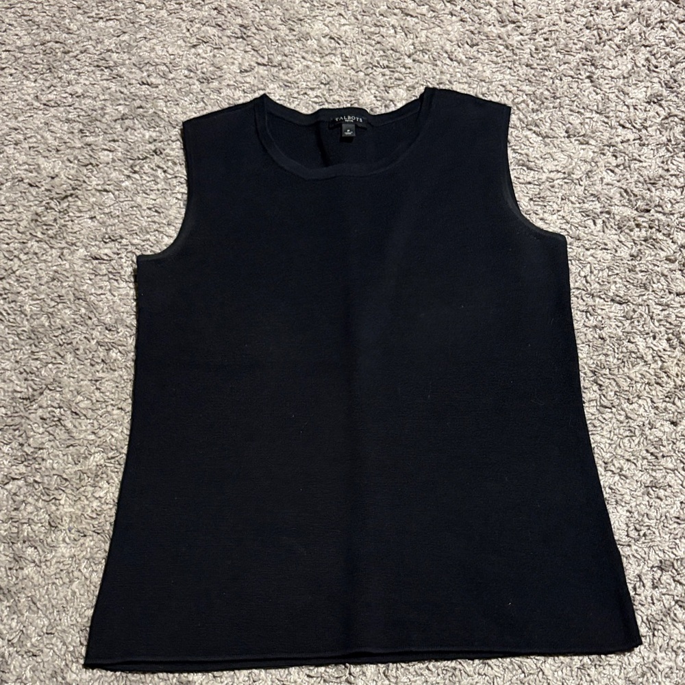 Talbots Classic Black Sleeveless Top